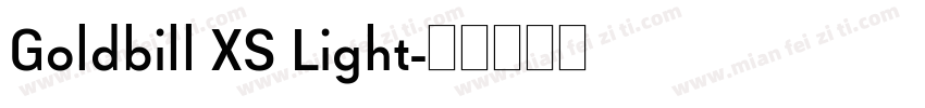 Goldbill XS Light字体转换